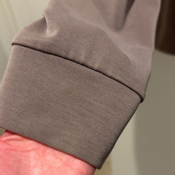 Athleta Taupe Quarter-Zip Sweatshirt - Picture 7 of 13